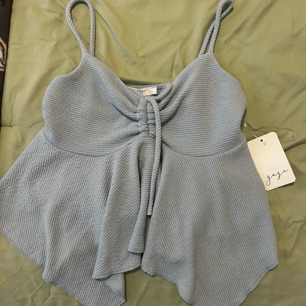 Marshalls Silver and Blue Tank Top for Versatile Style